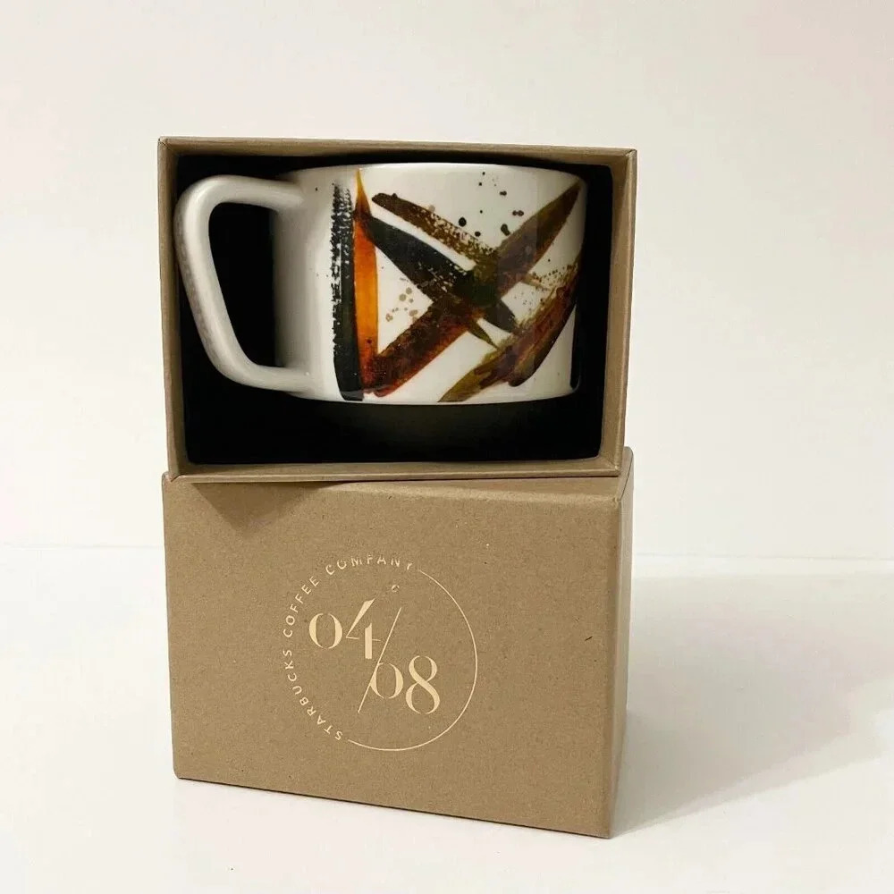 2014 Starbucks Into The Fire Coffee Mug 12 Oz Artisan Series Cup 04/08